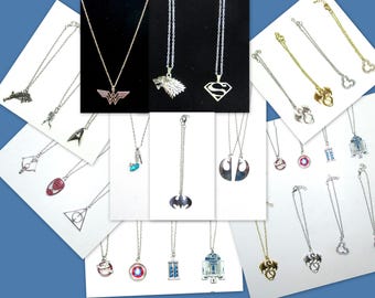 Garter Charms Movie and TV Show Charm Bracelets Pendants Necklaces Comic Con Themed Weddings Add to Garter Order or Buy to Ship As Gift