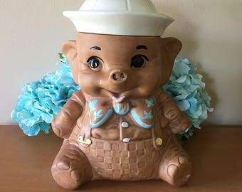 Twin Winton Sailor Elephant Cookie Jar