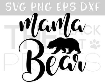 Mama Bear svg file for Cricut Cutting file Svg cuttables Mother svg cut file Vector svg Bear Silhouette cut files svg Mothers day svg