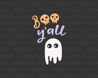 Boo y'all svg, halloween svg, ghost svg, boo svg, y'all svg, funny halloween svg, tshirt svg, svg files for cricut, svg files silhoette, dxf