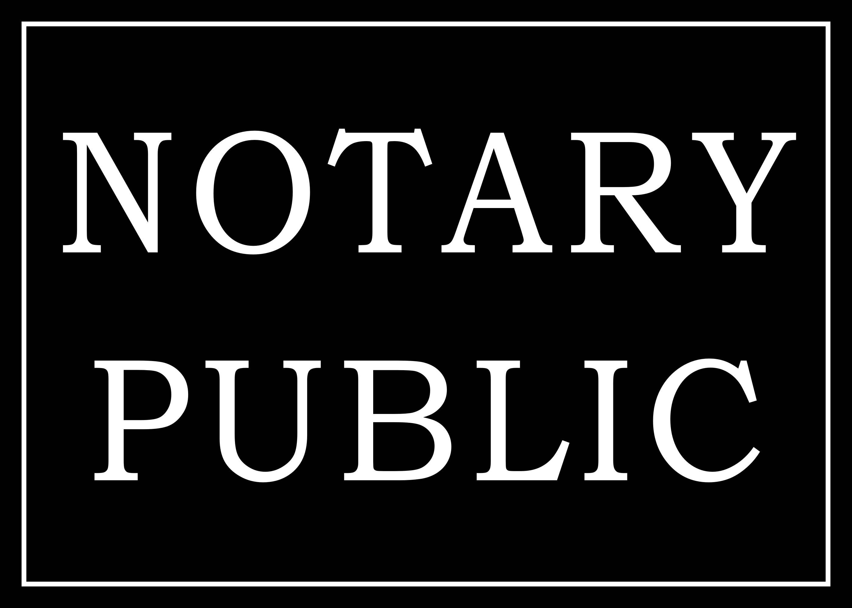 Notary Public Sign 1 5 x 7 Notary Public Sign Notary Sign