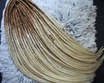 Ombré synthetic double ended dreads, FULL SET of blonde dreads, crochet dreads, dreadlocks