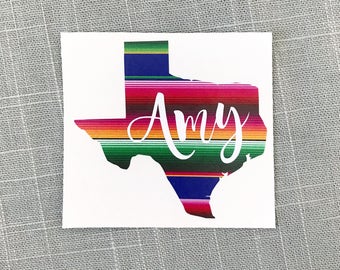 Serape Mexican Blanket Decal, State Decal, Texas Decal, Laptop Decal, Yeti Decal, Car Decal, Macbook Decal, Tumbler Decal, Vinyl Decal