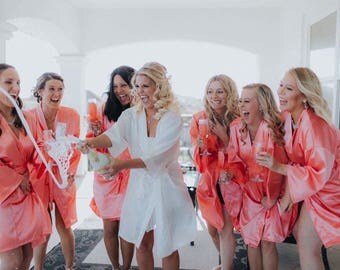ADD CUSTOMIZATION! Solid Wedding Gift Bride Robe Variety Of Colors Bride, Bride To Be, Wedding Gift, Bridal Shower, S-XXL