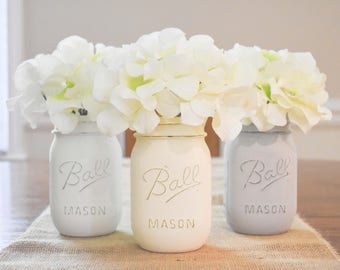 Mason Jar Table Decor- Rustic Home Decor- Mason Jar Kitchen Decor- Mason Jar Decor- Mason Jar Centerpiece- Wedding Centerpieces-