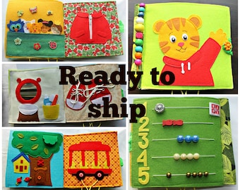 Quiet book, Daniel Tiger Neighborhood inspired, READY TO SHIP for toddlers, age 2-5years