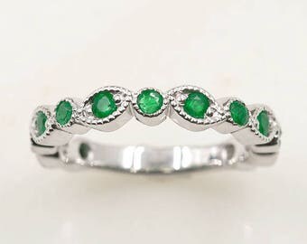 emerald wedding bandnatural emerald wedding ringart deco emerald ringmilgrain emerald - Emerald Wedding Ring emerald wedding bandnatural emerald wedding ringart deco emerald ringmilgrain emerald - Emerald Wedding Ring