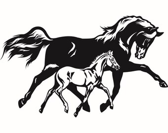 Download Running horses svg | Etsy
