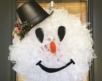 Sale!! Full mesh snowman wreath