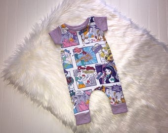 Disney princess jumpsuit, baby romper, baby coveralls, baby girl body suit, princess rompers