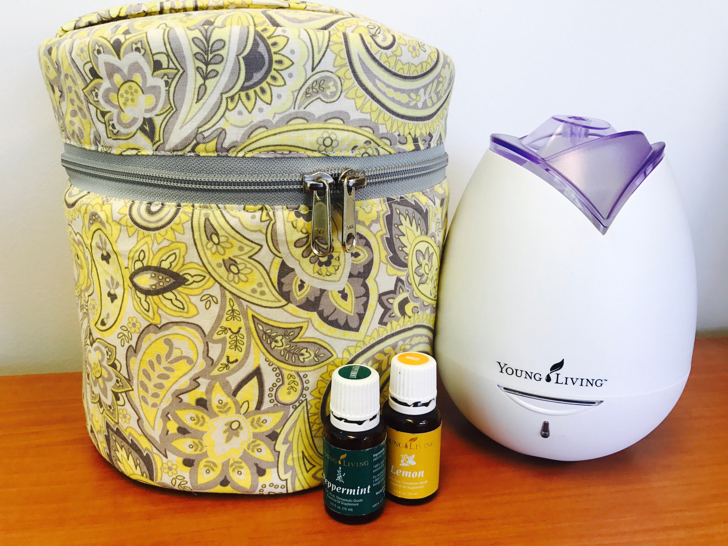 Essential Oil Diffuser Bag Yellow Paisley