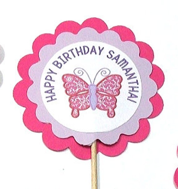 Cupcake toppers 1 dozen First Birthday cupcake toppers 1