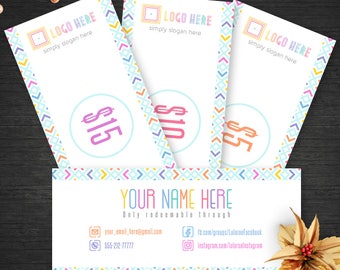 Colorful LulaCash Cards, Free Fast Personalize, Home Office Approved, Bucks Money, Moolah Cash Money, Frequent Buyer Coupon, LLR Money Card