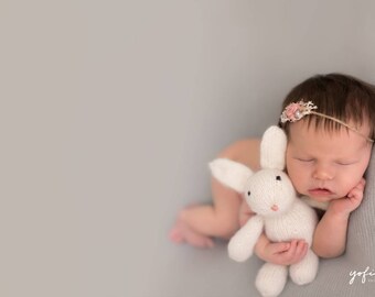 Knit Rabbit Photo Prop, Newborn Photo Prop, Photo Prop, Bunny, Knit bunny, Knit Rabbit Prop, Newborn, Knitted bunny, stuffed animal,