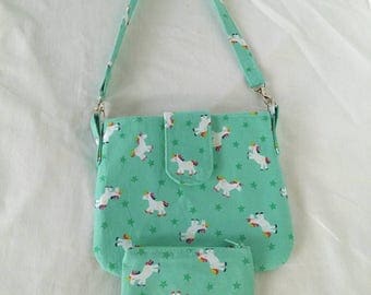 Review For Cute Binary Star Unicorn Wool Slanted Straddling Purse YV2288 main image 0