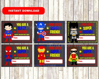 Superhero valentine | Etsy