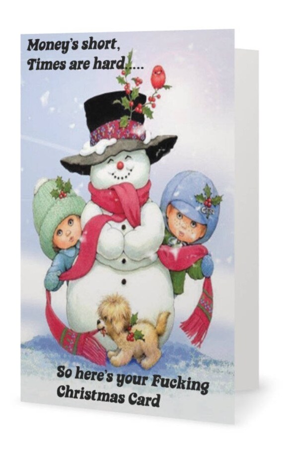 Adult Humour Very Rude Funny Christmas Card ONLY AVAILABLE