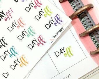 Day Off Planner Stickers
