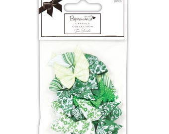 Set of 20 blackness fabric 2.5 X 2.3 cm green tones