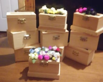 Unfinished Wooden Jewelry Boxes.
