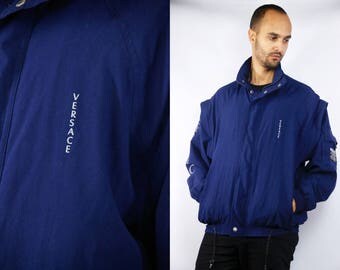 VERSACE Jacket / Blue Versace Jacket Men / Vintage Versace / Versace Jeans Couture / Blue Jacket Men / Jacket Versace / Light Jacket Men