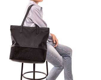 Leather handbag - Black leather handbag - Leather handbags - Womens handbags - Large leather handbag - Everyday handbag - Soft leather bag
