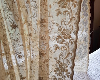 Antique hand made lace canopy/curtain for a crib