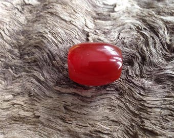 Hand Carved Carnelian Bead.