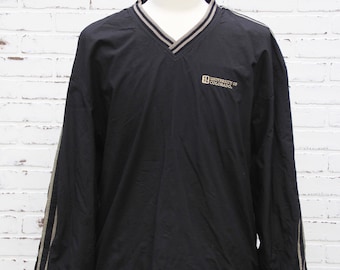 90's Vintage COLORADO BUFFALOES Pullover Jacket Windbreaker Buffs Boulder Colorado CU Pac 12 Black and Gold Ralphie Size Large
