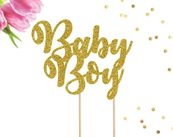 Baby Boy Cake Topper, Baby Shower Cake Topper, Gender Reveal Cake Topper, Baby Boy Party Decor, It's A Boy Cake Topper, Gender Reveal Decor