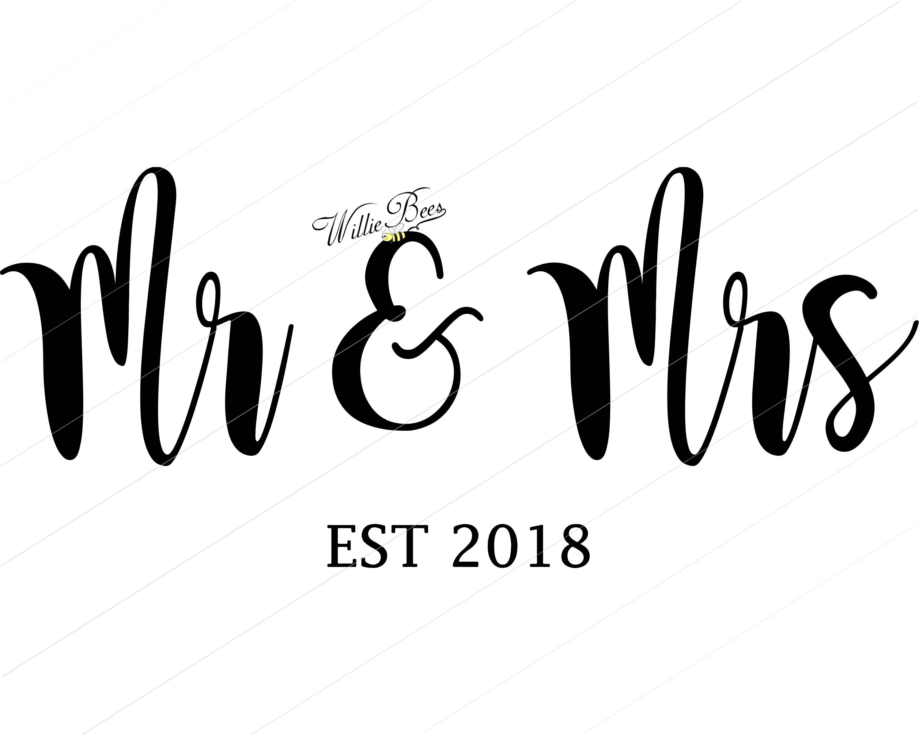 Download Mr And Mrs Est 2018, Overlay, Married Couple, Wedding Day ...