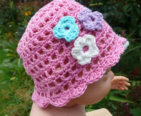 Baby Hat.0-3 Years HatCrocheted Kids Hat.Child Hand Crocheted