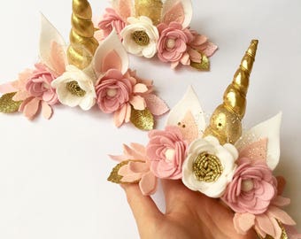 Unicorn headband, unicorn flower crown, unicorn headpiece, unicorn headband baby, unicorn headband party, unicorn birthday accessories