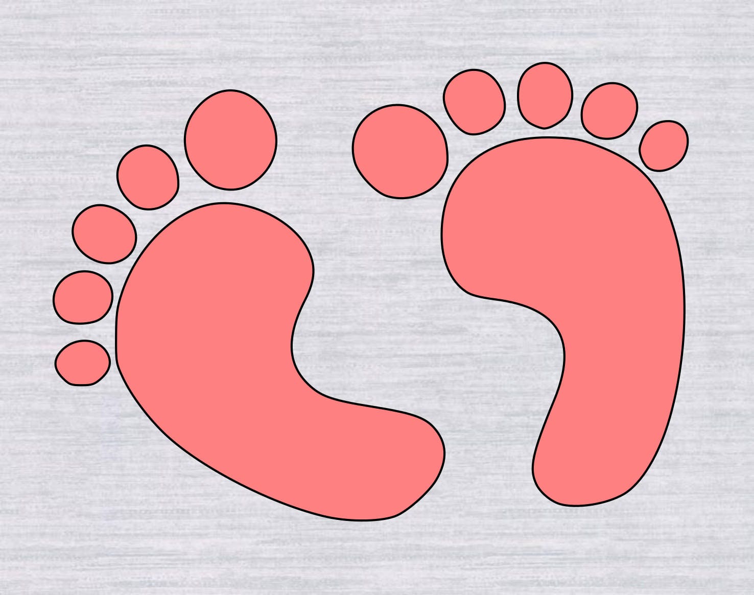 Baby feet SVG Cutting file and Clipart baby shower svg