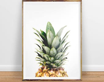 Pineapple Print, Pineapple Wall Art, Pineapple Poster, Tropical Decor, Large Printable Poster, Pineapple Digital Art Instant Download