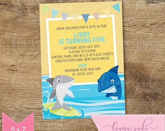 Shark Invitation - Shark Birthday Invitation - Shark Birthday - Shark Birthday Party - Shark Party Invite - DIY Printable Invitation!