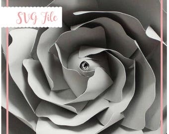 SVG Flower Center Template, Center of the Rose, Paper Flower Template, DIY Center Flower, Paper Rose template, Cricut and Silhouette Ready