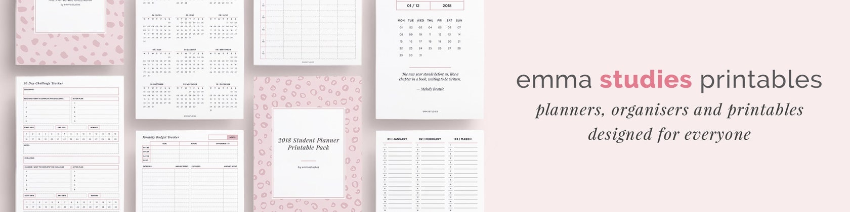 Student printables planners and organisers by EmmaStudies on Etsy