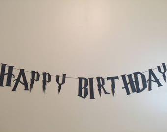 Harry potter birthday banner | Etsy