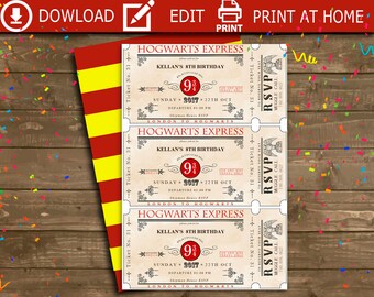 Harry potter invitation,hogwarts invitation,hogwarts express,Hogwarts invite,Hogwarts birthday,Harry Potter invites,Hogwarts invitations