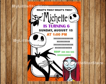 Nightmare Before Christmas Invitation, Nightmare Before Christmas Birthday Invitation, Nightmare Before Christmas Party Digital file