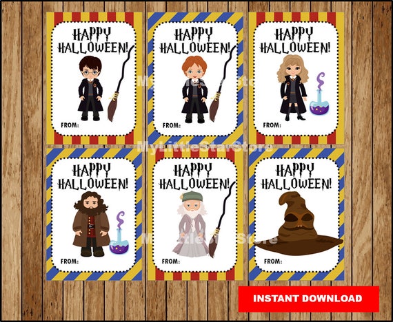 Harry Potter Halloween Treat Tags Printable Halloween tags