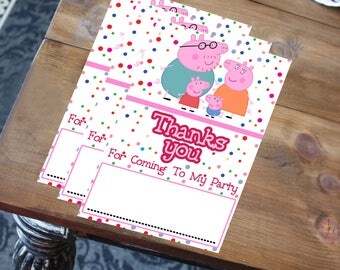 Peppa pig thank you | Etsy