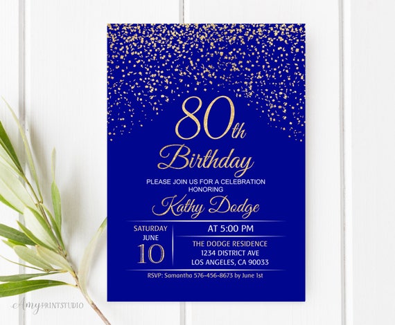 18+ Royal Blue Royal Birthday Invitation Template Free