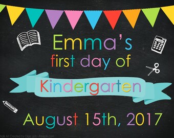 First day of school chalkboard printable, back to school, 1st day of school, Back to school chalkboard sign, Back to school chalkboard