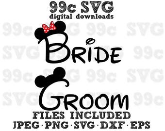 Download Mickey wedding svg | Etsy