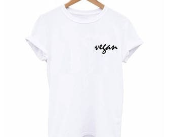 Vegan T-shirt Tee Shirt Top High Quality Print Super Soft Women lots of sizes