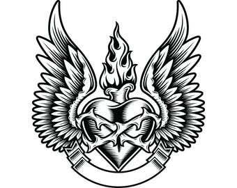 heart tattoo etsy heart tattoo etsy