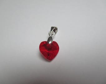 ♥ Lovely ♥ Light SIAM AB 10.3 x 10 mm Swarovski Crystal heart pendant