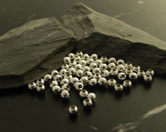 Set of 20 spacer beads silver